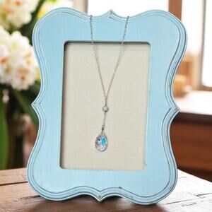 SWAROVSKI Crystal Pendant Faceted Rhinestone Crystal With Ball Silver Necklace